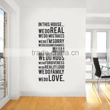 Lovely Home decor Black DIY word wall stickers