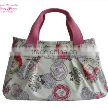 European Style Flowers Print Ladies Waterproof Canvas Handbag photo-4