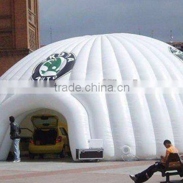 Inflatable dome tent