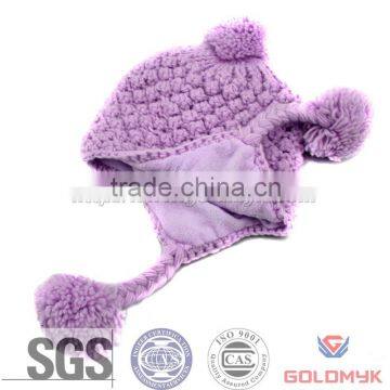 Girl Knitted Hat with Braid