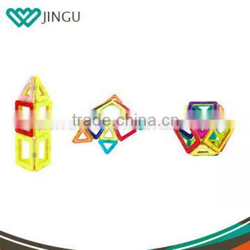 2016 new gift for kids DIY Educational Plastic Magnetic Connecting Building Blocks