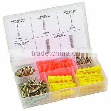 80 Piece Drywall Anchor and Screw Set