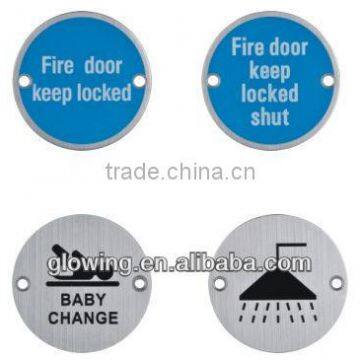 Stainless steel warning sign plate(hardware) 76 series