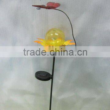 metal garden butterfly with solar light