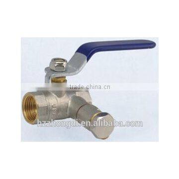 High Quality female/female brass ball valve with drain off-cock