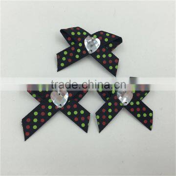 High Quality Cheap Customized Dot Printing Hair Ribbon Bow