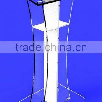 high transparent acrylic/organic glass church pulpit stand