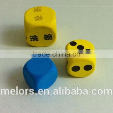 Melors Custom colored antistress foam dice eva foam dice