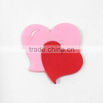 Custom designs charaters rubber 3d pvc heart shape fridge magnet