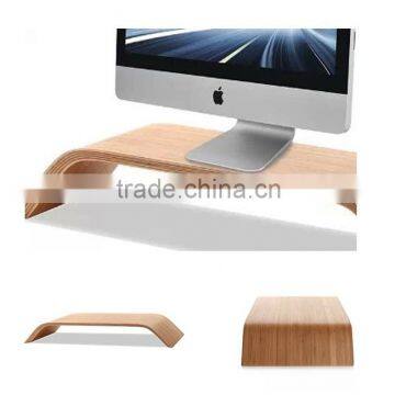 for computer wood stand holder,Fixed adornment wood standing shelf