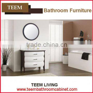 Teem home bathroom furniture Contemporary style wood bathroom vanity laminate bathroom cabinet