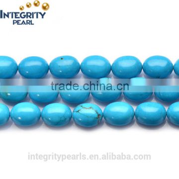 15*19.5mm blue synthetic oval shape loose large turquoise beads