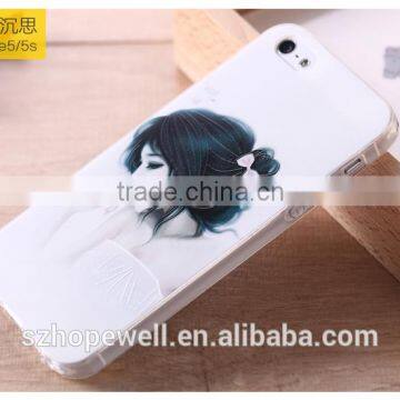 Best selling products oil painting silicone tpu case for iphone 5s