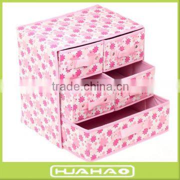 foldable non woven cardboard drawer storage box