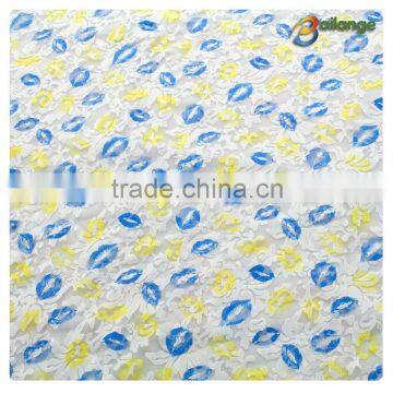 2016 new fashione printed lace fabric for dress guangzhou wholesales