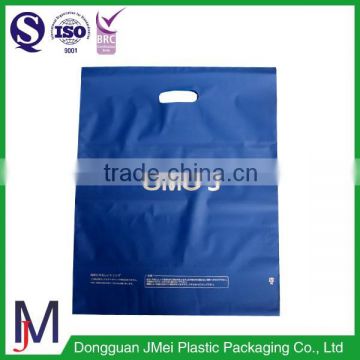 eco friendly big die cut hole pe shopping plastic bag for garments, punch hole pe plastic bag