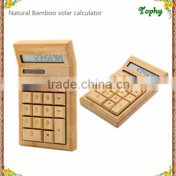 Portable bamboo solar calculator & notebook solar calculator bamboo and wooden material