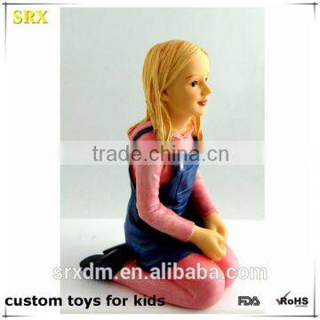 Make your own Miniature people, custom kids toys fashion kneeling girl mini figure