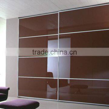 2015 New design melamine laminated bedroom wall wardrobe design with sliding door