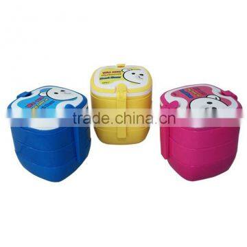 Square Shape Four Layer Plastic Lunch Box With Handle,BPA Free