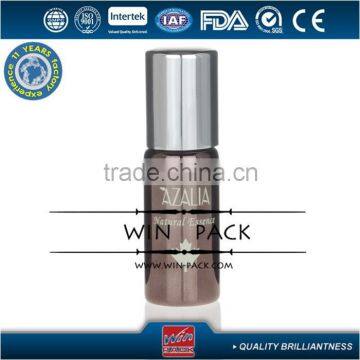 1oz Grown Color Glass Bottle With Silver Metal Cap and Metal Roller photo-2