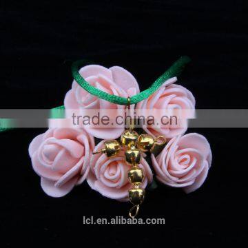 New Arrival Imitati Jewelry Cross Bling Handmade Necklace Cute Girl Religious NecklaceRed and Green Bell Necklace fo Cotton Rope photo-3
