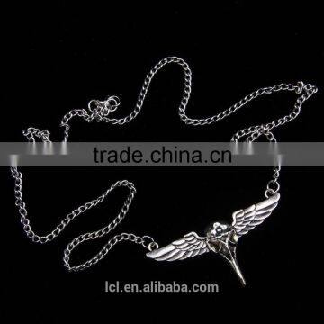 New Arrival Steampunk Statement Necklace Eagle Wings Necklace Imitation Silver Pendant 2015 Yiwu Fashion Imitation Jewelry photo-5