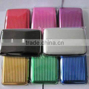 assorted colors aluminum credit card holder with opp bag