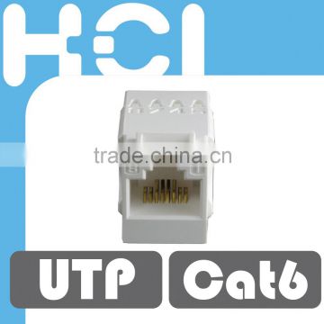 Network Solution Made in Taiwan Cat 6 UL 180Degree UTP Module Keystone Jacks