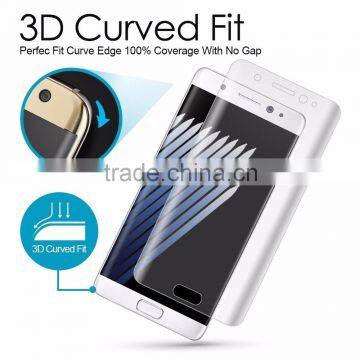 Huyshe Premium 3D Curved Full Coverage Crystal Clear Tempered Glass Screen Protector for Samsung Galaxy Note7 Pet Screen photo-2