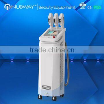 2015 New Products Multifunction painless permanently hair removal 3 handles e light ipl rf for skin care