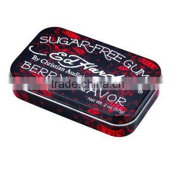 sugar tin box/beautiful printing rectangular tin box