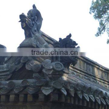 ceramic Chinese style oriental roof unglazed tiles for temple