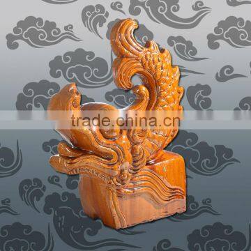 ancient glazed roof ornaments Fish beast for garden roof