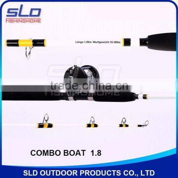 1.65M/1.8M/2.0M fishing boat rod & boat reel combo packed in oxford carrying bag