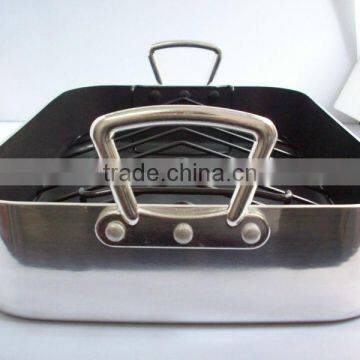 Rectangular Aluminum Roasting Turkey Pan With U Rack photo-4