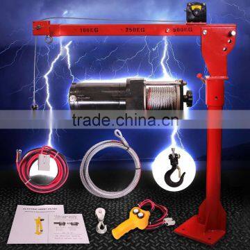 360 Degrees Adjustable 500kg Electric Winch Hoist Truck Crane photo-3