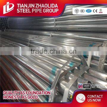 BS1387 SCH 40 60 ERW pre galvanized mild steel round tube with factory price