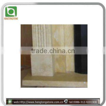 Colored Carved Marble Fireplace Mantel photo-4