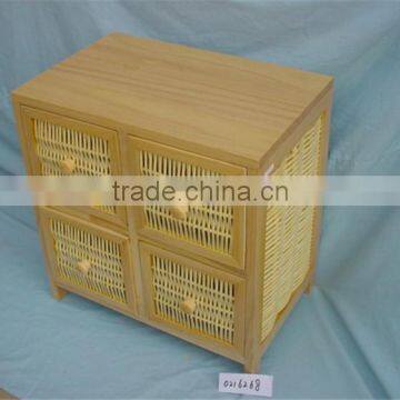 Wooden Storage Cabinet With Rattan/Wicker Drawer photo-6