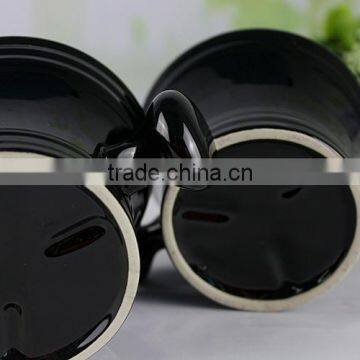 Home & Garden Bathroom Accessories Ceramic Black Shaving Bowl