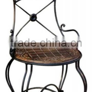 Wrought iron Wooden Chairs