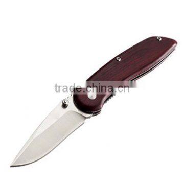 Wooden Camping Folding Fruit Knife With Wooden Handle