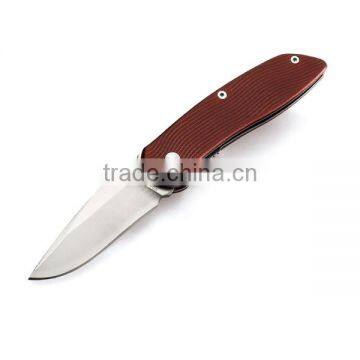 Custom Stainless Steel Camping Knife With Natural Rosewood Handle