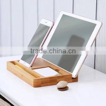 Mobile Phone Bamboo Charging Stand Holder, Multi-function Bracket Wholesale photo-2