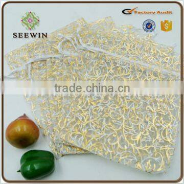 Convenient Transparent Organza Gift Bag With Printing Customerized Pattern With Drawing Pouch photo-3