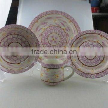 16 pcs color-glazed dinner set