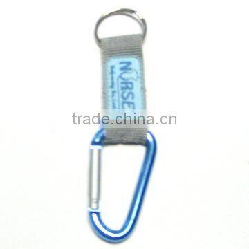 Carabiner keychain with pvc label