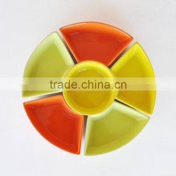 Set of 6pcs Stoneware Dishes With Tray photo-3