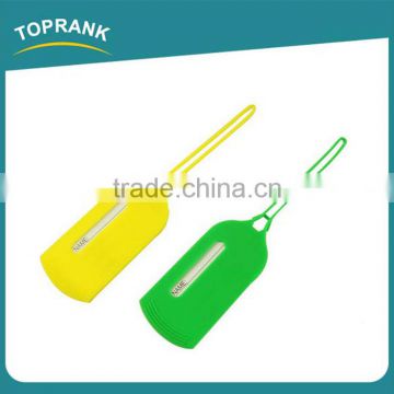 Toprank Custom Coloful Bulk Personalized Silicone Rubber Luggage Tag Travel Silicone Luggage Tag